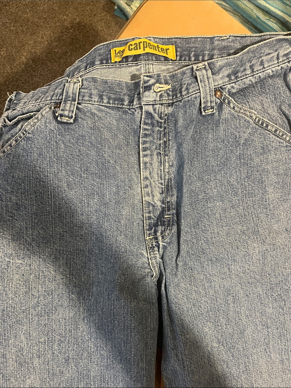 Lee Relaxed Carpenter Jeans in Light Blue Wash